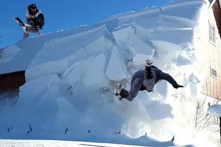 Rooftop Snow Removal Gone Awry